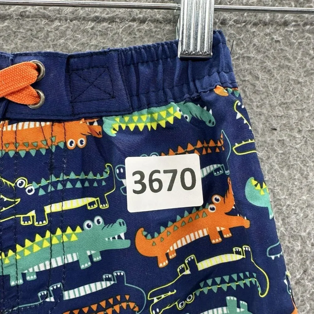 Quad‎ Seven Swim Trunks Baby Boys 24 Months Blue Alligator Swim Shorts Size 24M